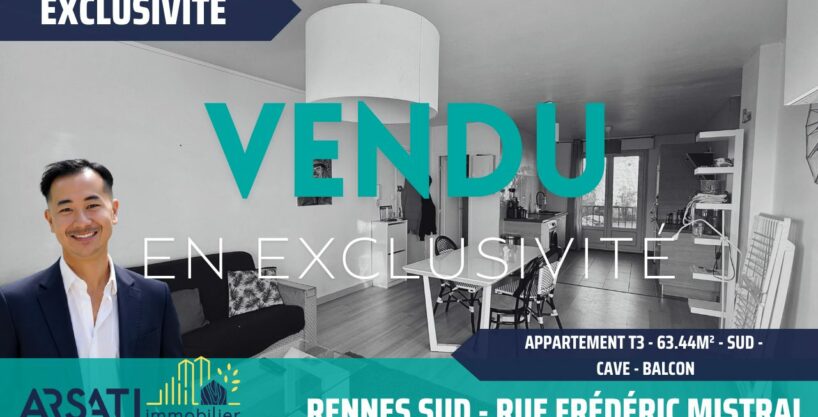 Appartement 3 pièces 63 m² · à Rennes · 63 m² · 179 999 €